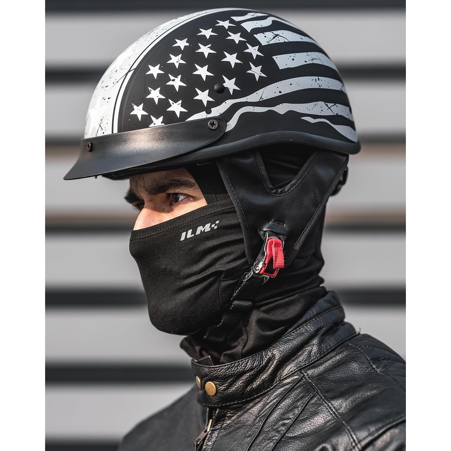 Casco Abierto ILM 205V con Visera Solar Bandera Patriótica