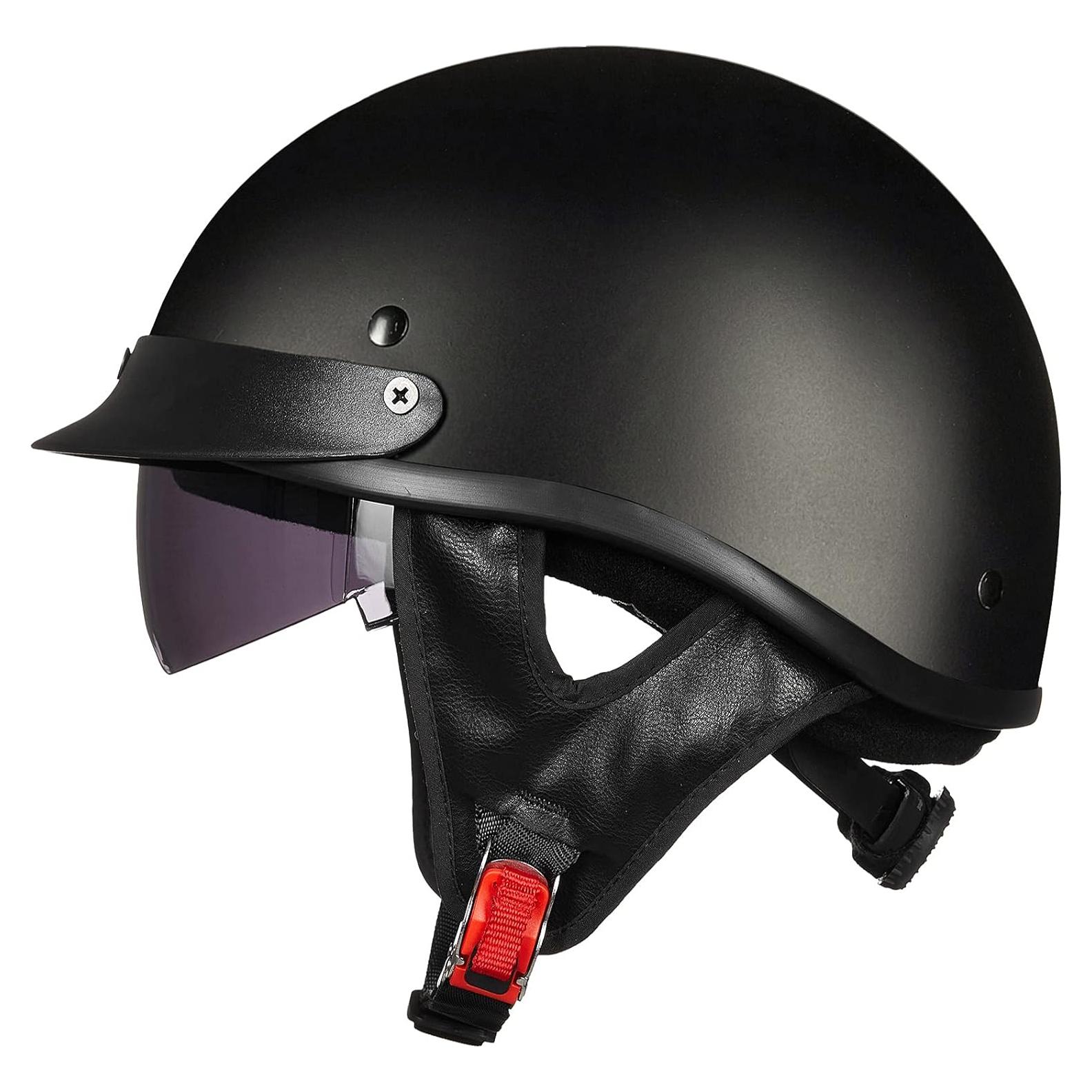 Casco Motocicleta ILM-205V Negro Mate XL Aprobado por DOT