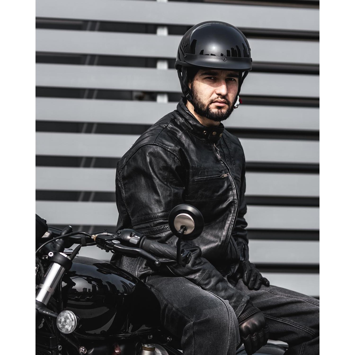 Casco Motocicleta ILM-205V Negro Brillante XL Aprobado DOT