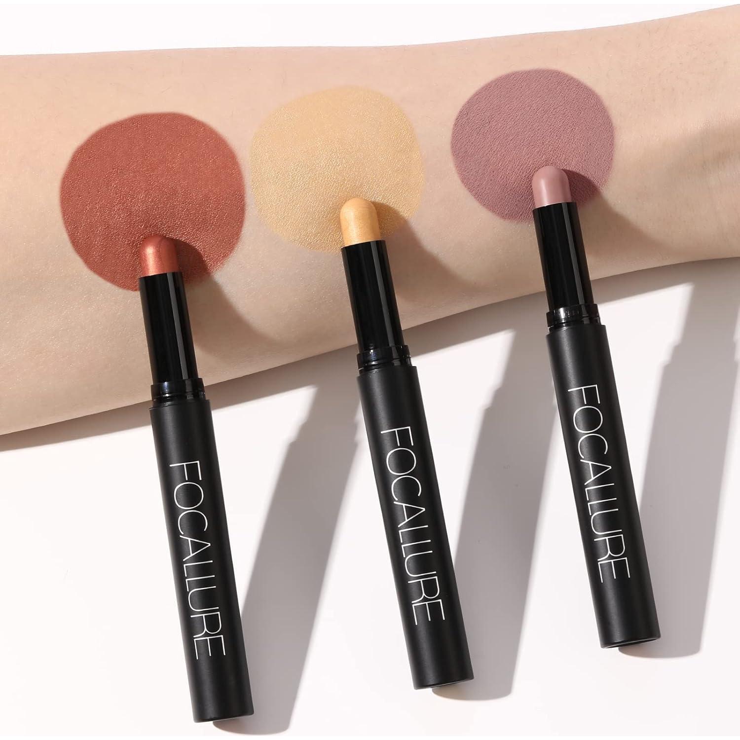 Lápices de Sombra de Ojos FOCALLURE 3 Pcs Cielo Ardiente