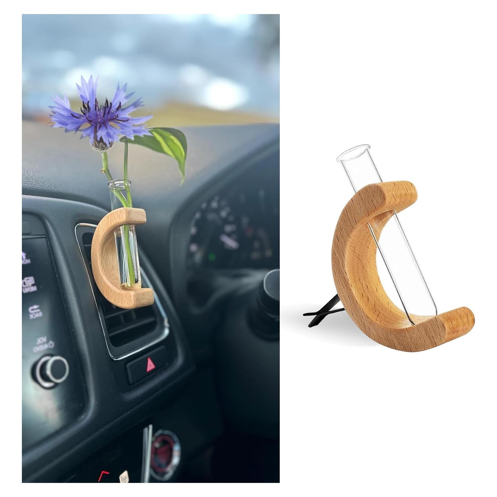 Jarrón de vidrio con clip para ventilación Lyxheth - Nuez negra