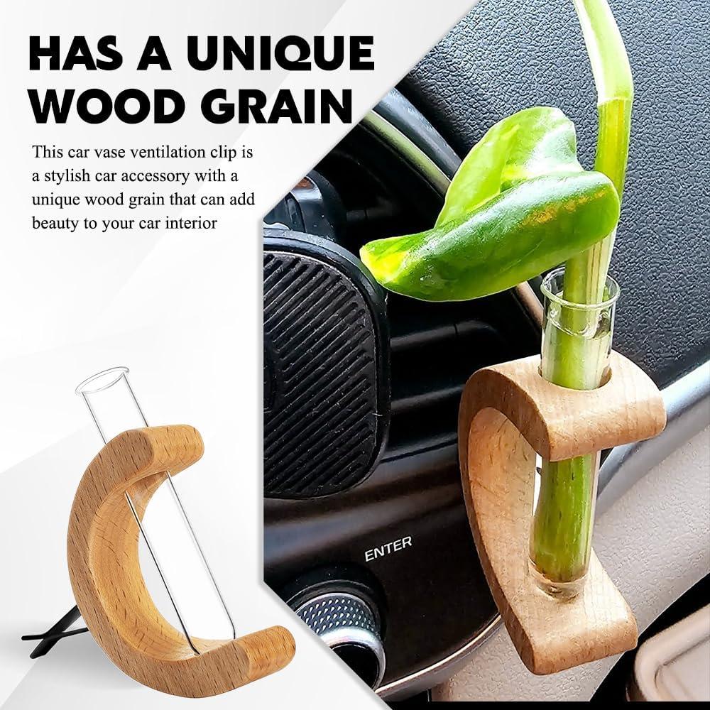 Jarrón de vidrio con clip para ventilación Lyxheth - Nuez negra