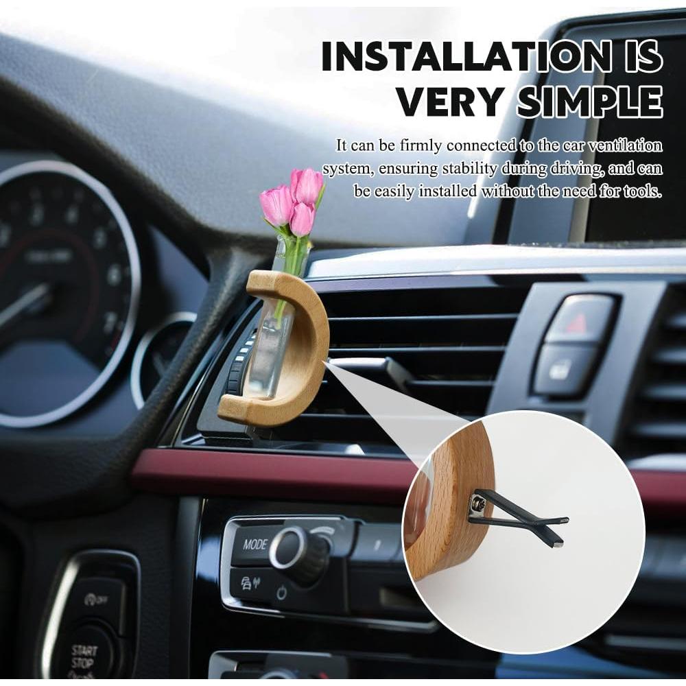 Jarrón de vidrio con clip para ventilación Lyxheth - Nuez negra