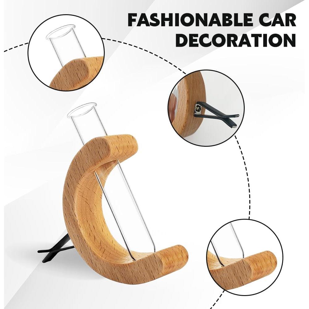 Jarrón de vidrio con clip para ventilación Lyxheth - Nuez negra