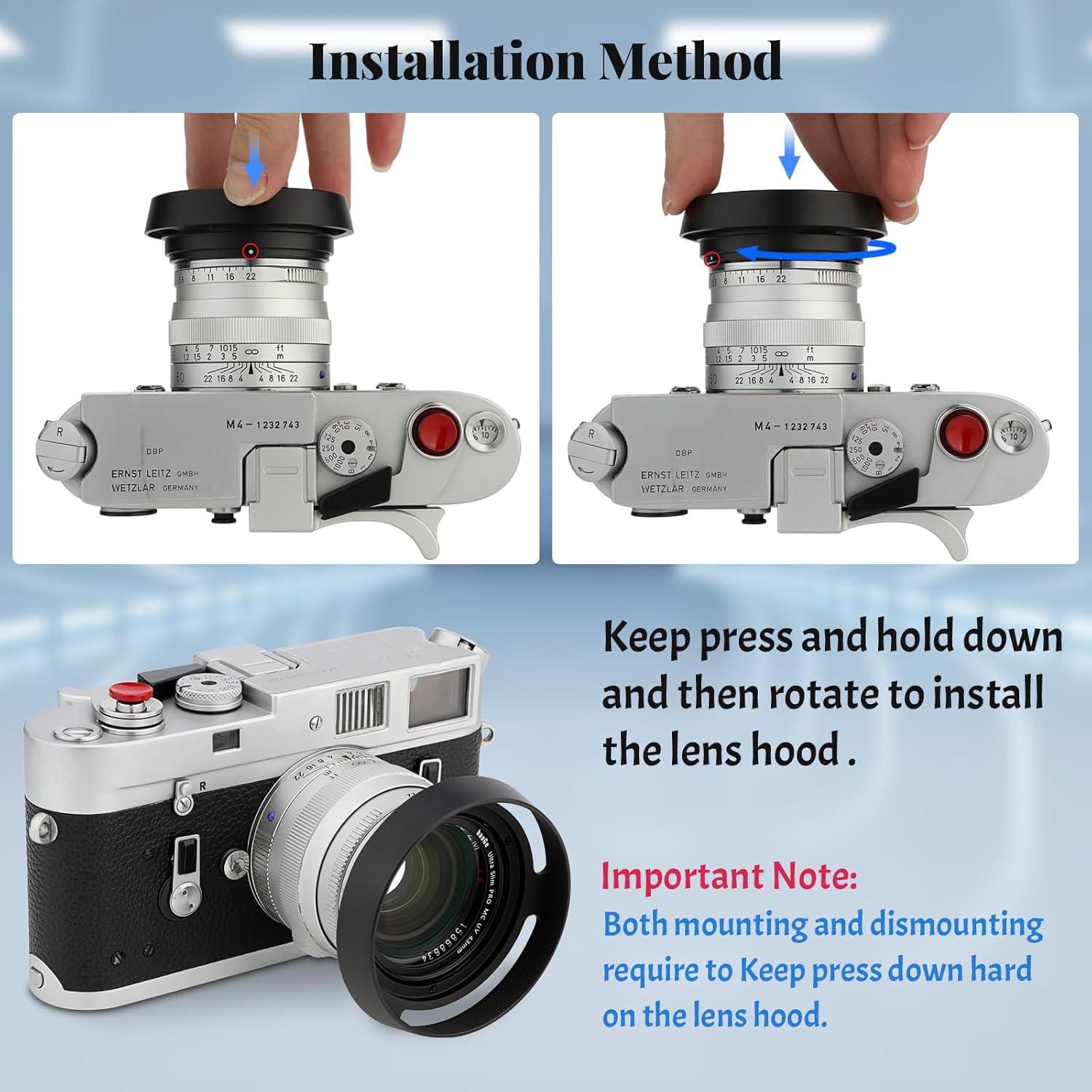 Capuchón de Lente Metálico Haoge LH-ZV05 para Carl Zeiss y Voigtlander