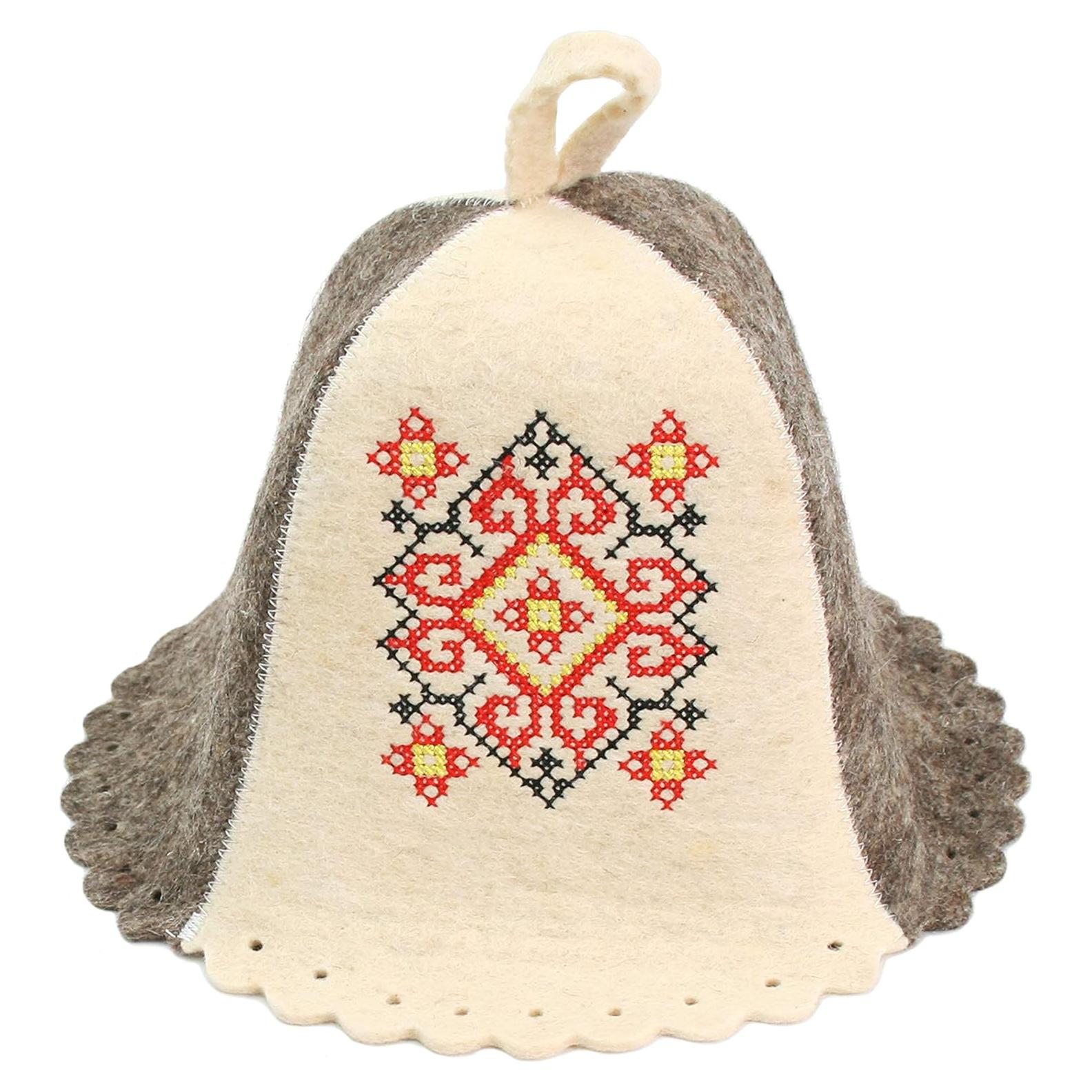 Sombrero de Sauna PetriStor Lana Rojo Tamaño Grande