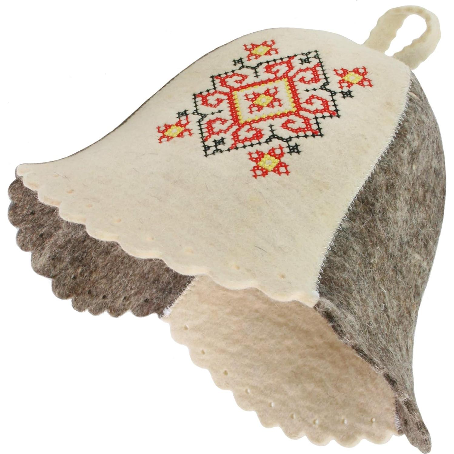 Sombrero de Sauna PetriStor Lana Rojo Tamaño Grande