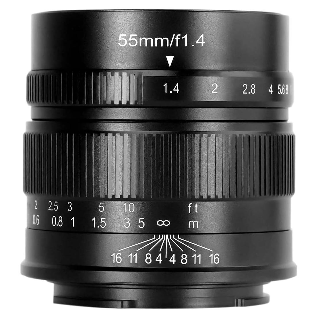 Lente Prime 7artisans 55mm F1.4 para Cámara Sin Espejo - Montura Canon EF-M