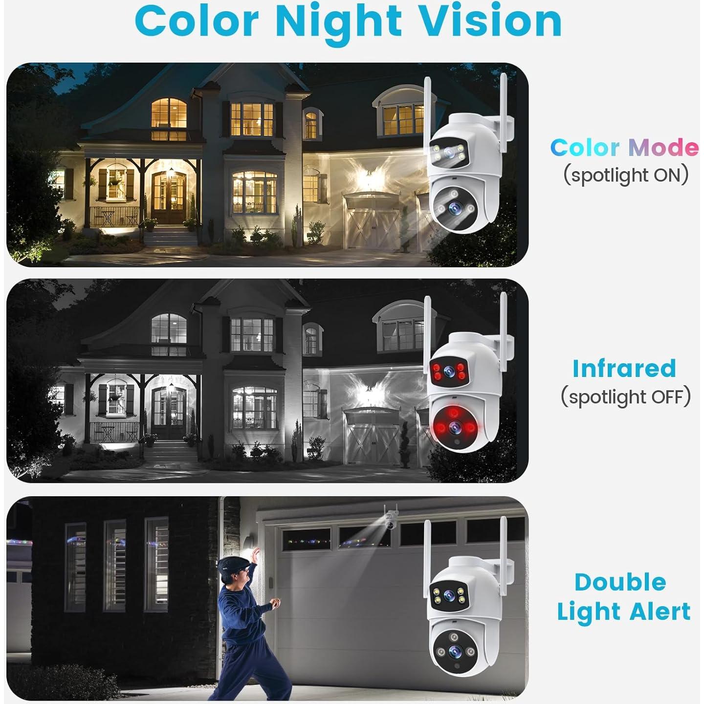 Cámara de Seguridad Inalámbrica XVIM 6MP Doble Lente 360°