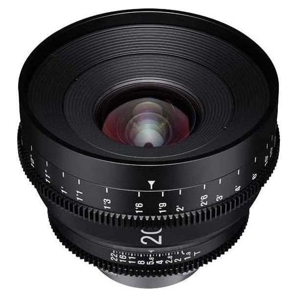 Lente de Cine Rokinon Xeen 20mm T1.9 PL - Aluminio Duradero