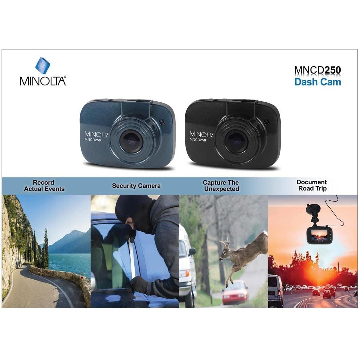 Cámara de Salpicadero Minolta MNCD250 Full HD 1080P Gran Angular