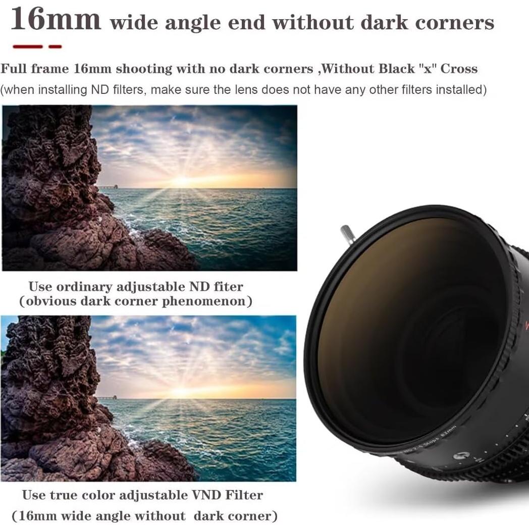 Filtro de Densidad Neutra Variable 67mm 7artisans ND Ajustable