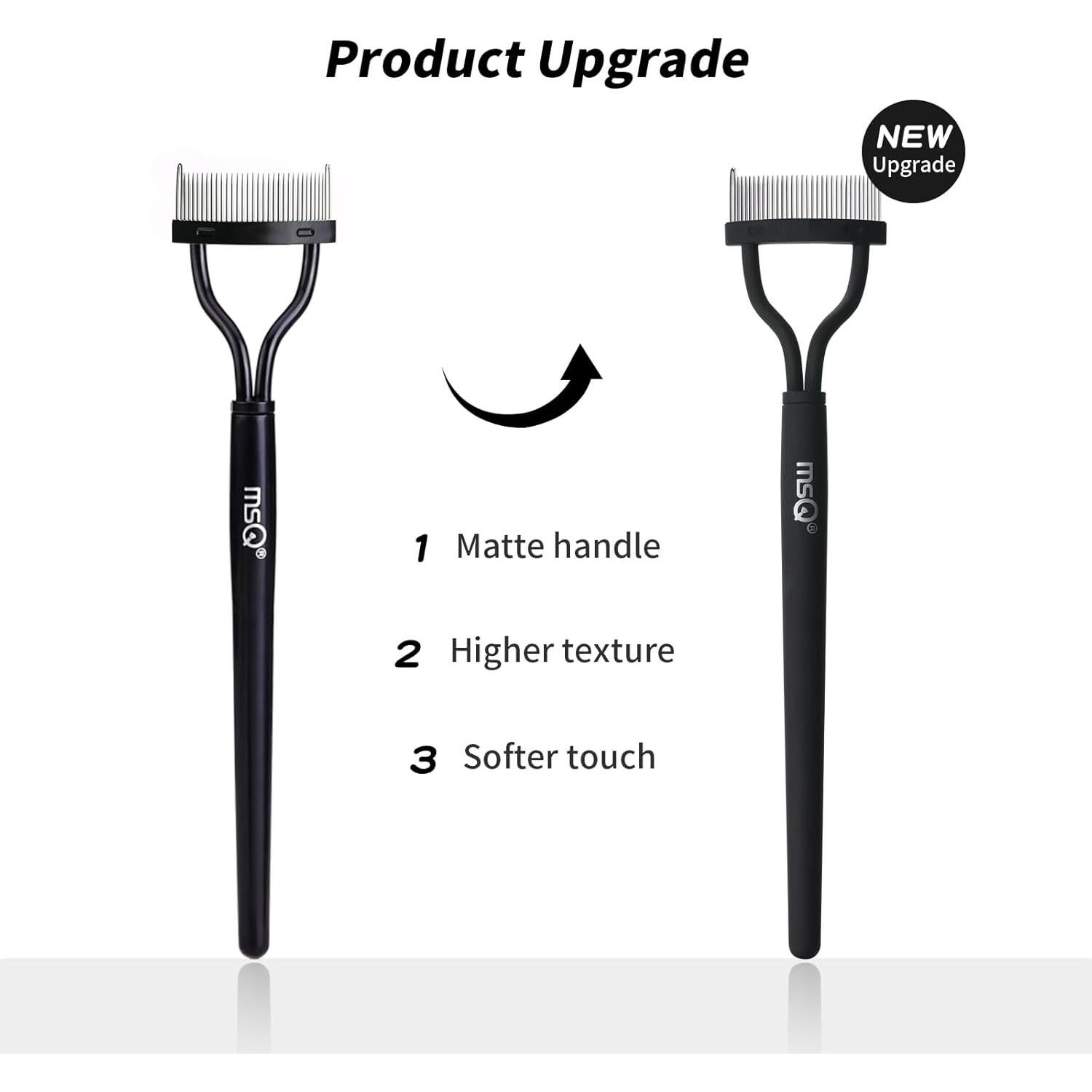 Peina de Pestañas MSQ Separadora de Acero Inoxidable Negra