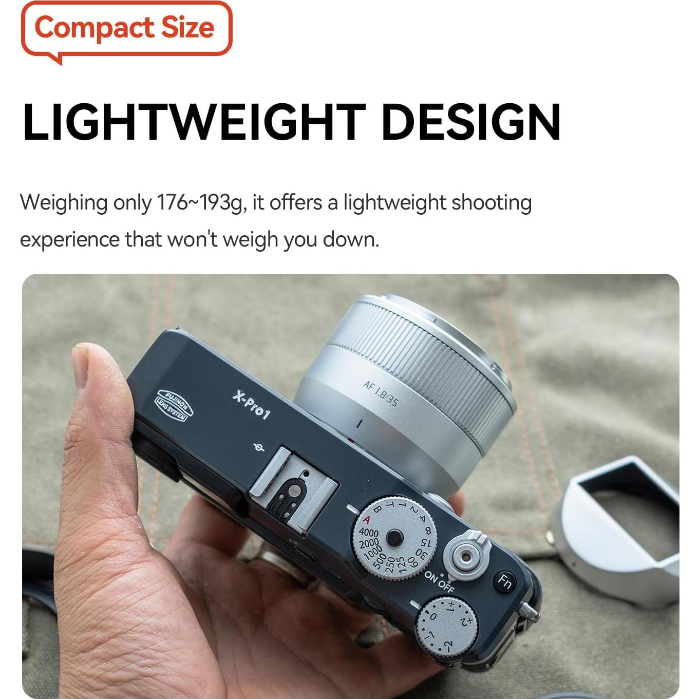 Lente TTArtisan AF 35mm F1.8 II E-Mount Plata - Compacta y Ligera