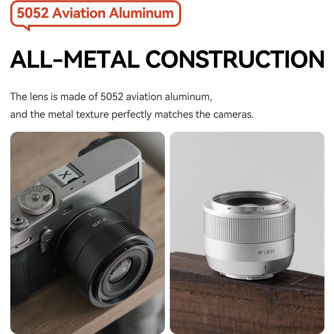 Lente TTArtisan AF 35mm F1.8 II E-Mount Plata - Compacta y Ligera