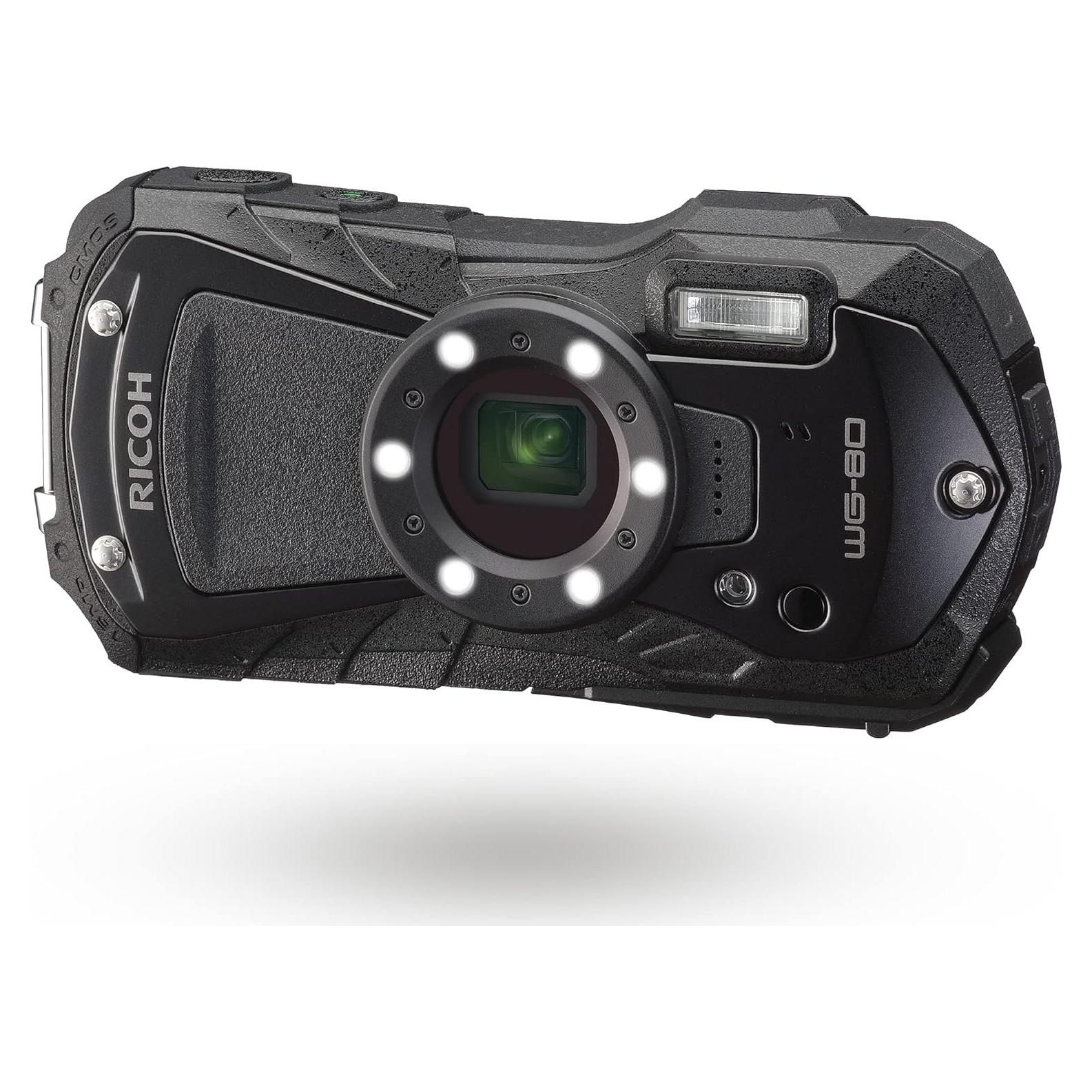 Cámara Digital Resistente al Agua Ricoh WG-80 16MP Negra