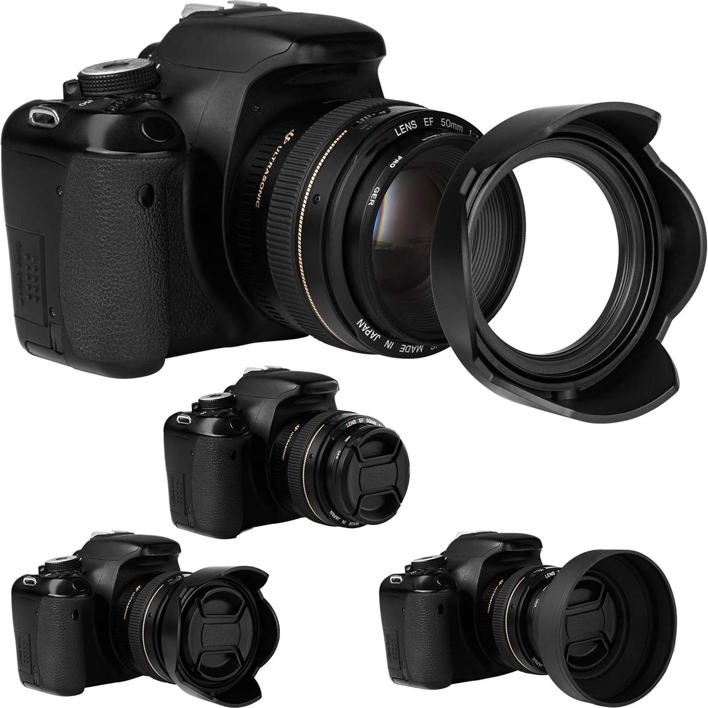 Juego de Parasoles 49mm Veatree para Lentes Canon y Sony