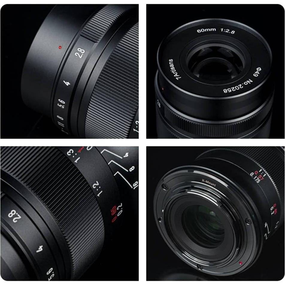 Lente Macro 60mm F2.8 7artisans para Fujifilm X - Enfoque Manual