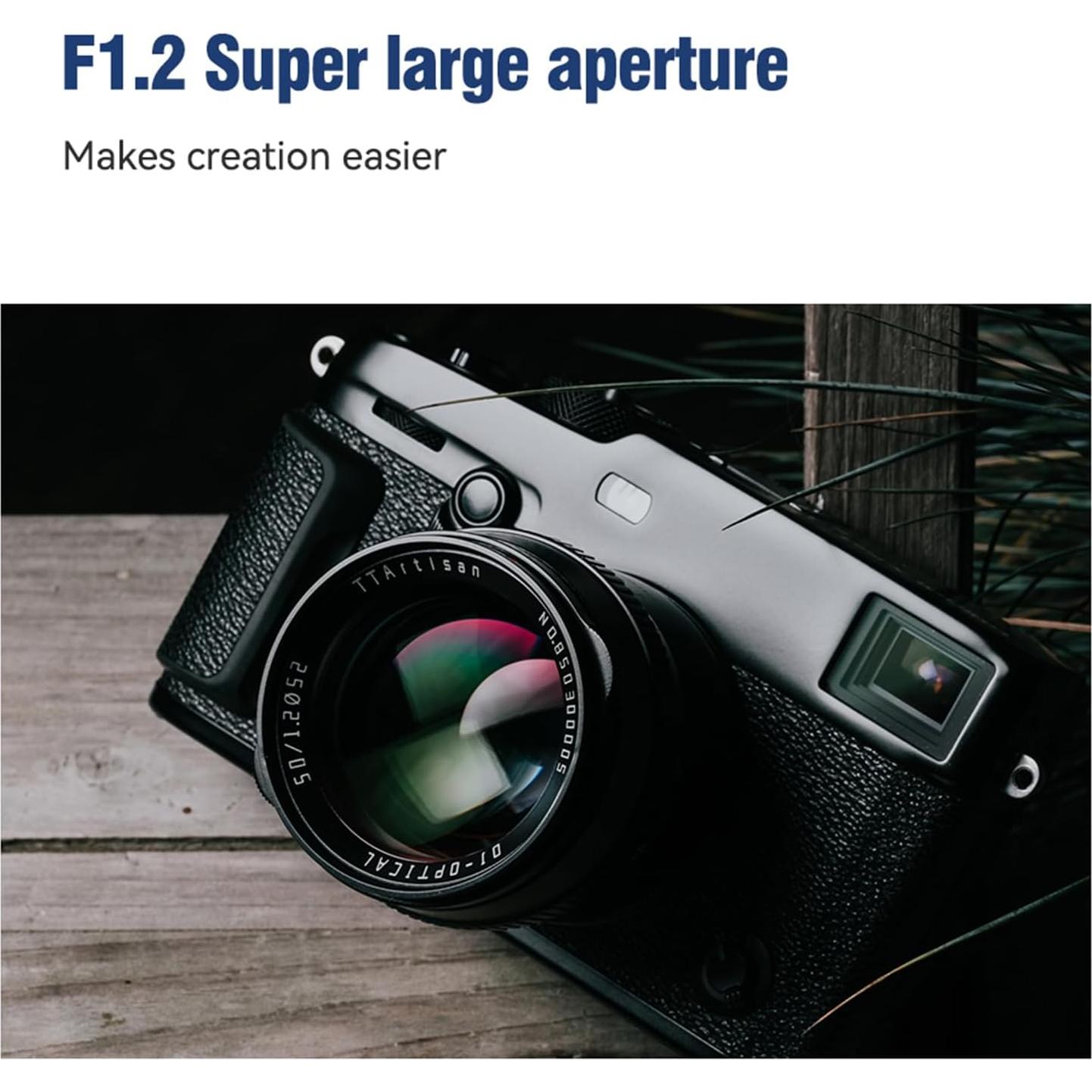 Lente TTArtisan 50mm F1.2 Manual MFT para Cámaras Micro 4/3