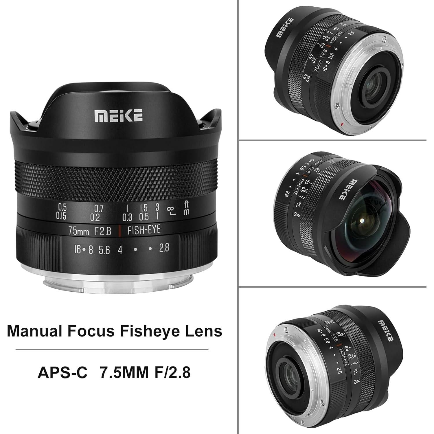 Lente Ojo de Pez Meike 7.5mm f2.8 para Sony E-Mount