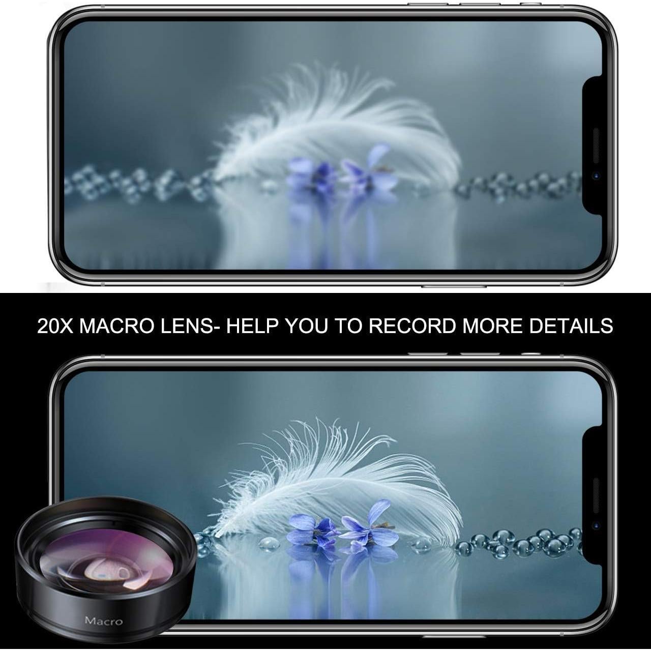 Kit de Lentes 3 en 1 KEYWING para Smartphone - Ojo de Pez, Gran Angular y Macro