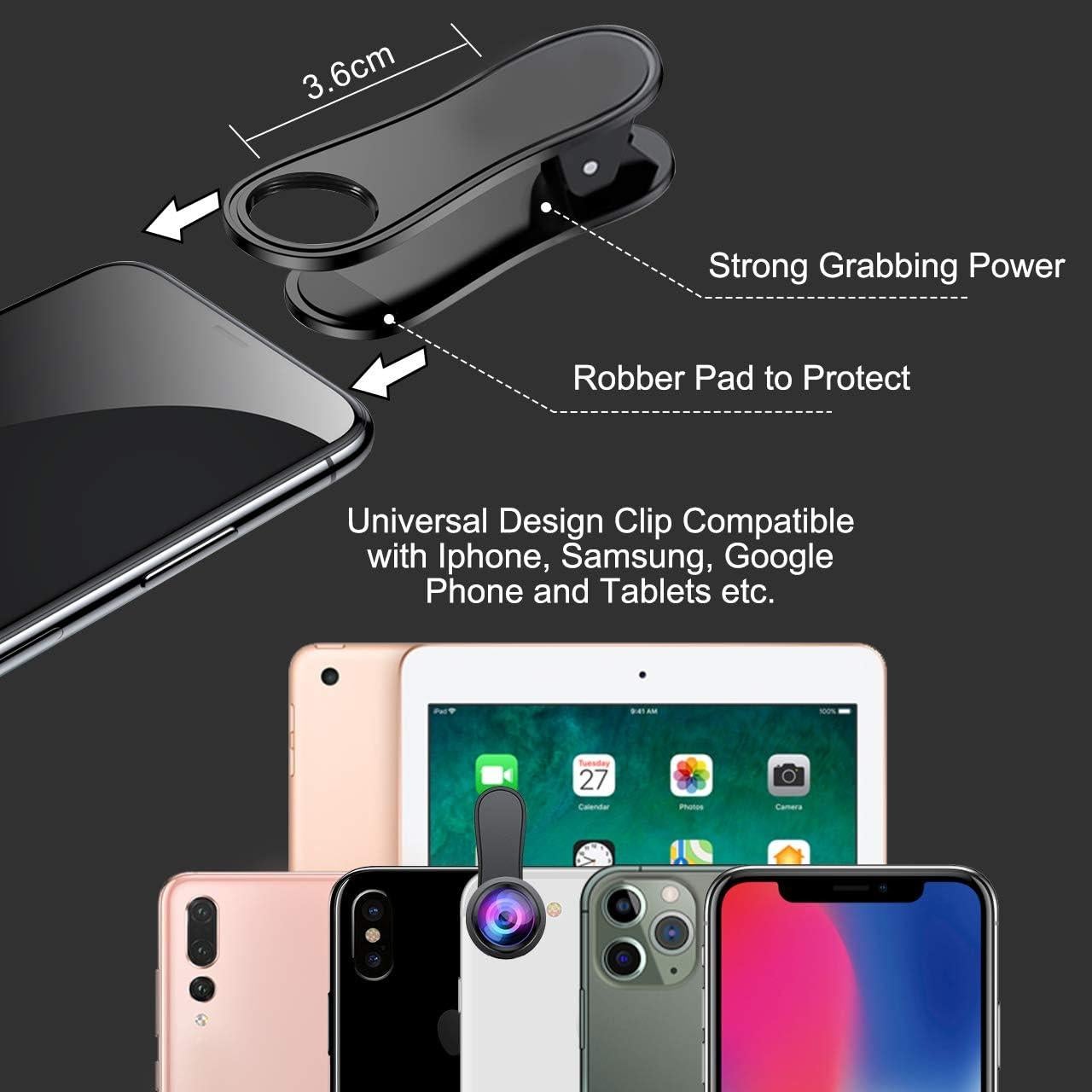 Kit de Lentes 3 en 1 KEYWING para Smartphone - Ojo de Pez, Gran Angular y Macro