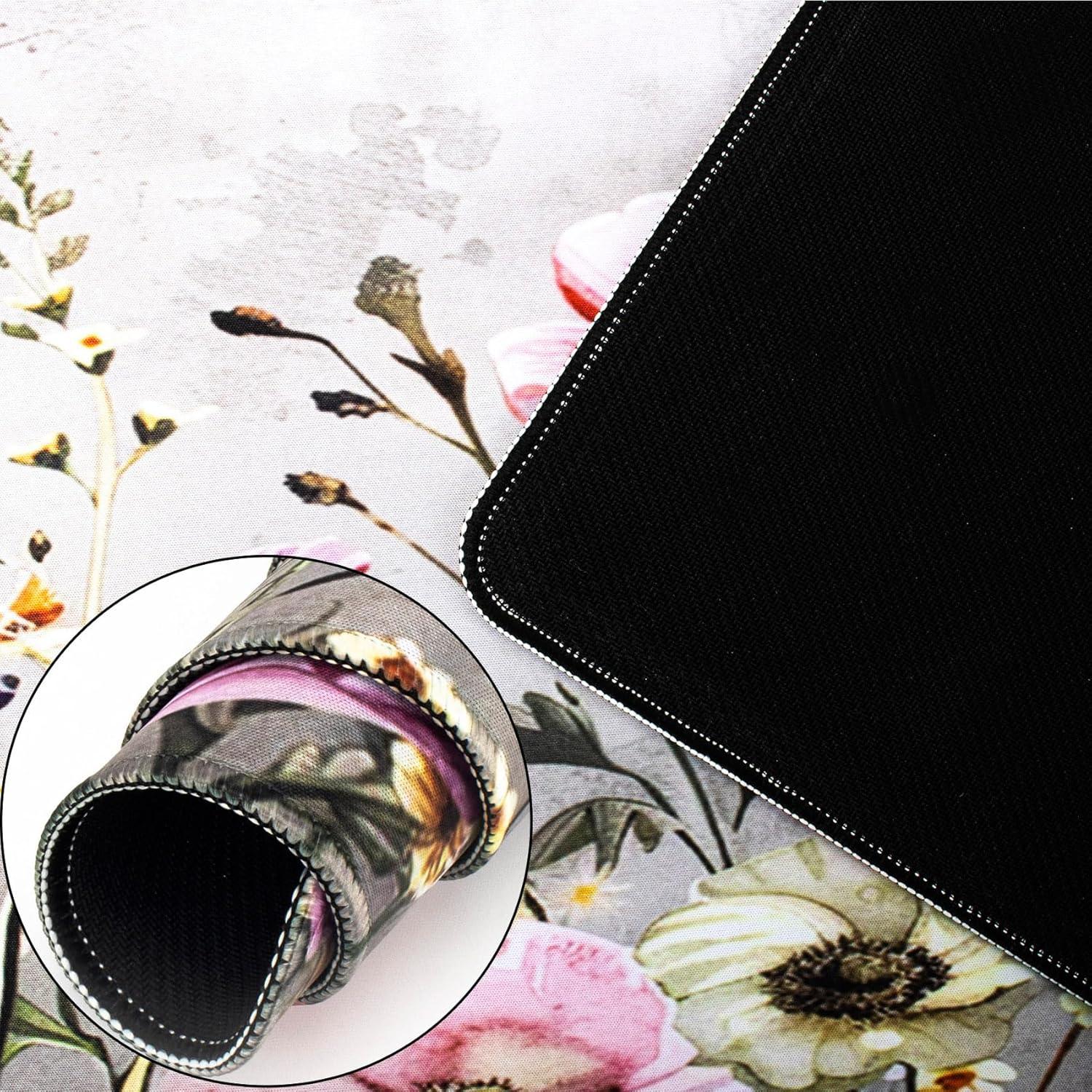 Alfombrilla de Escritorio XL LB Floral Rosa 80x40cm Antideslizante