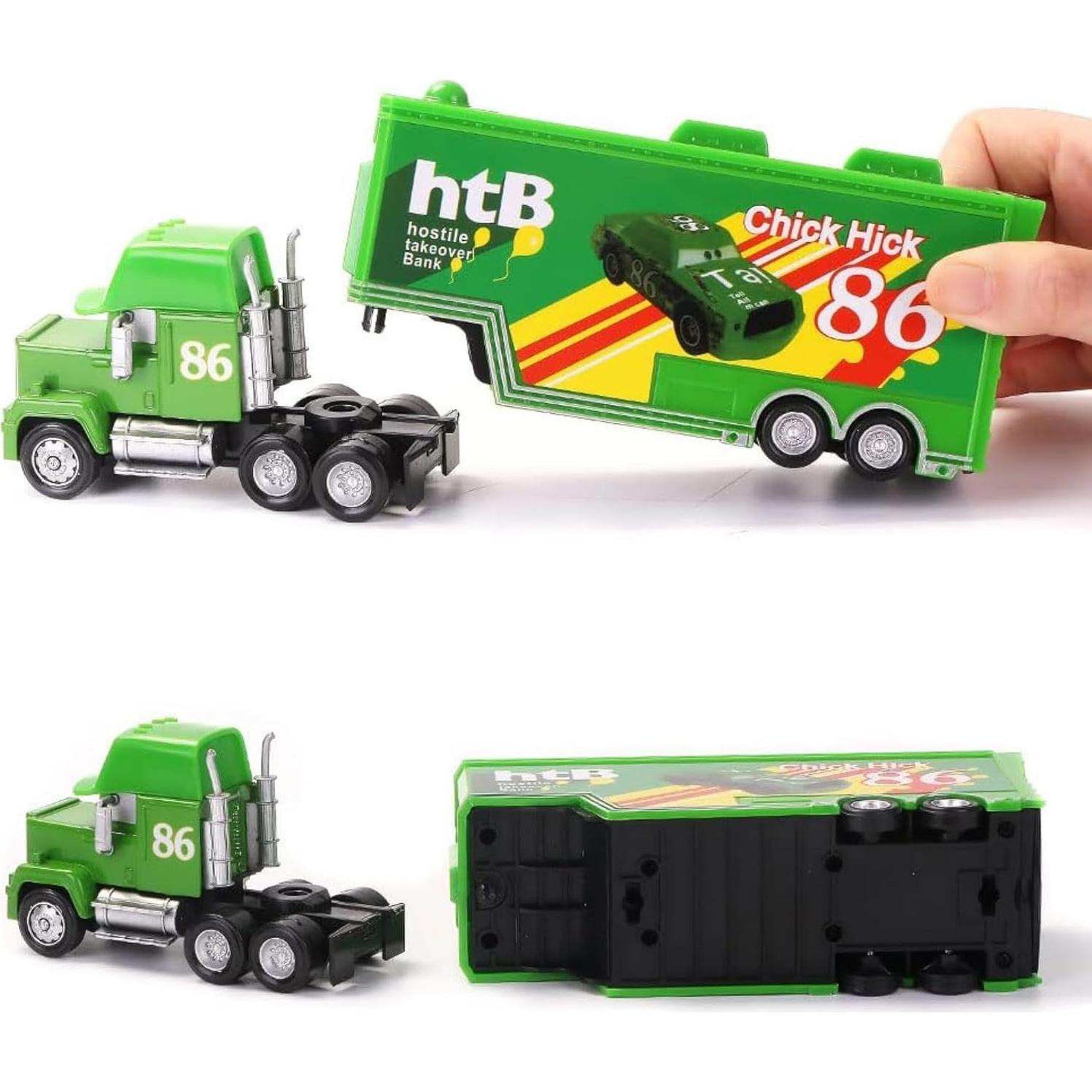 Set de Coches Pequeños Chick-Hick con Remolque - Juguetes para Niños
