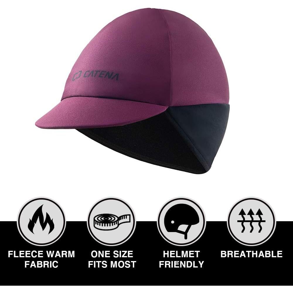 Gorro Térmico CATENA Unisex Rojo con Orejeras para Ciclismo