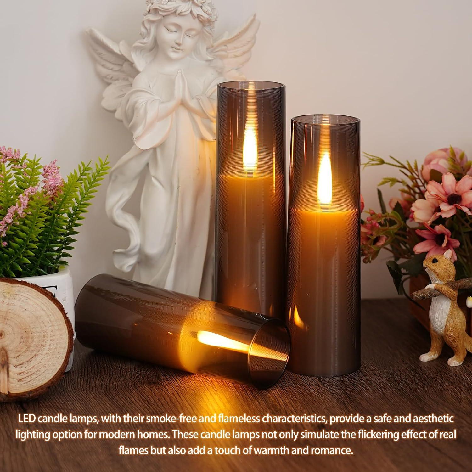 Set de 5 Velas LED Sin Llama JINYANIA con Control Remoto