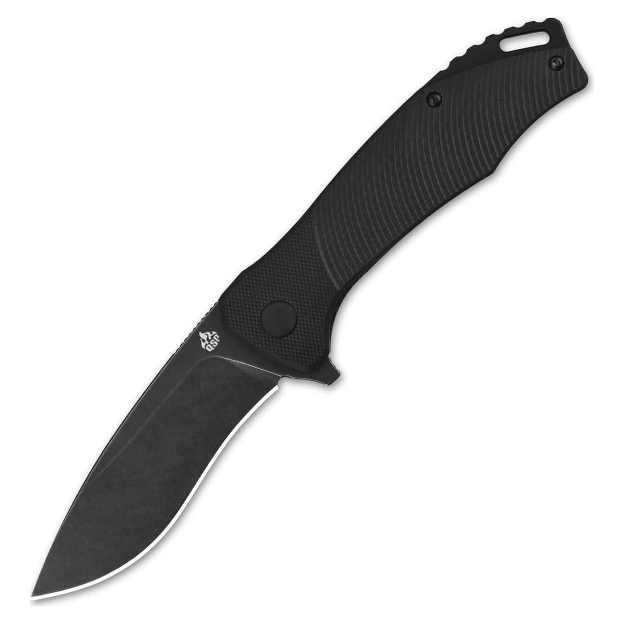 Cuchillo Plegable QSP Raven D2 86mm Mango G10 Negro