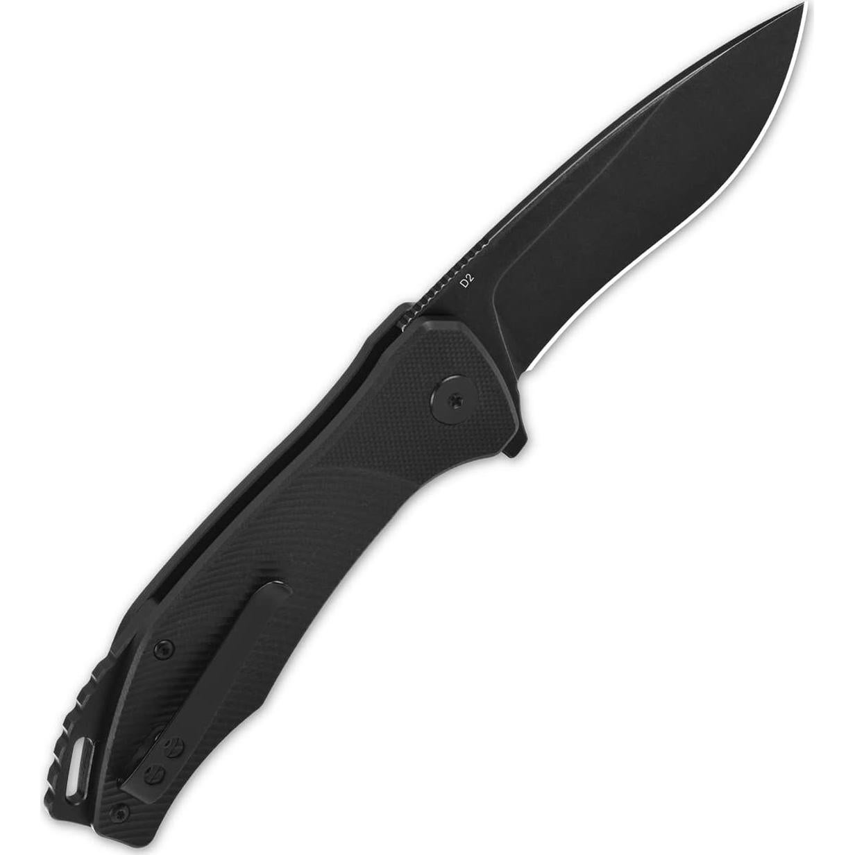 Cuchillo Plegable QSP Raven D2 86mm Mango G10 Negro