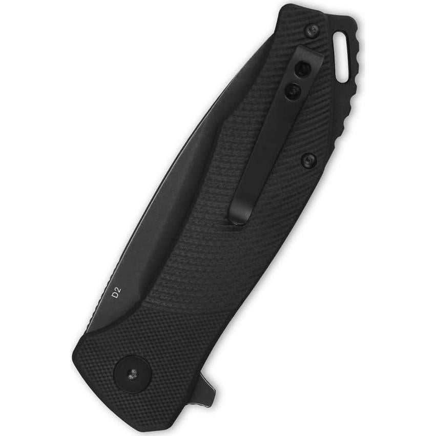 Cuchillo Plegable QSP Raven D2 86mm Mango G10 Negro
