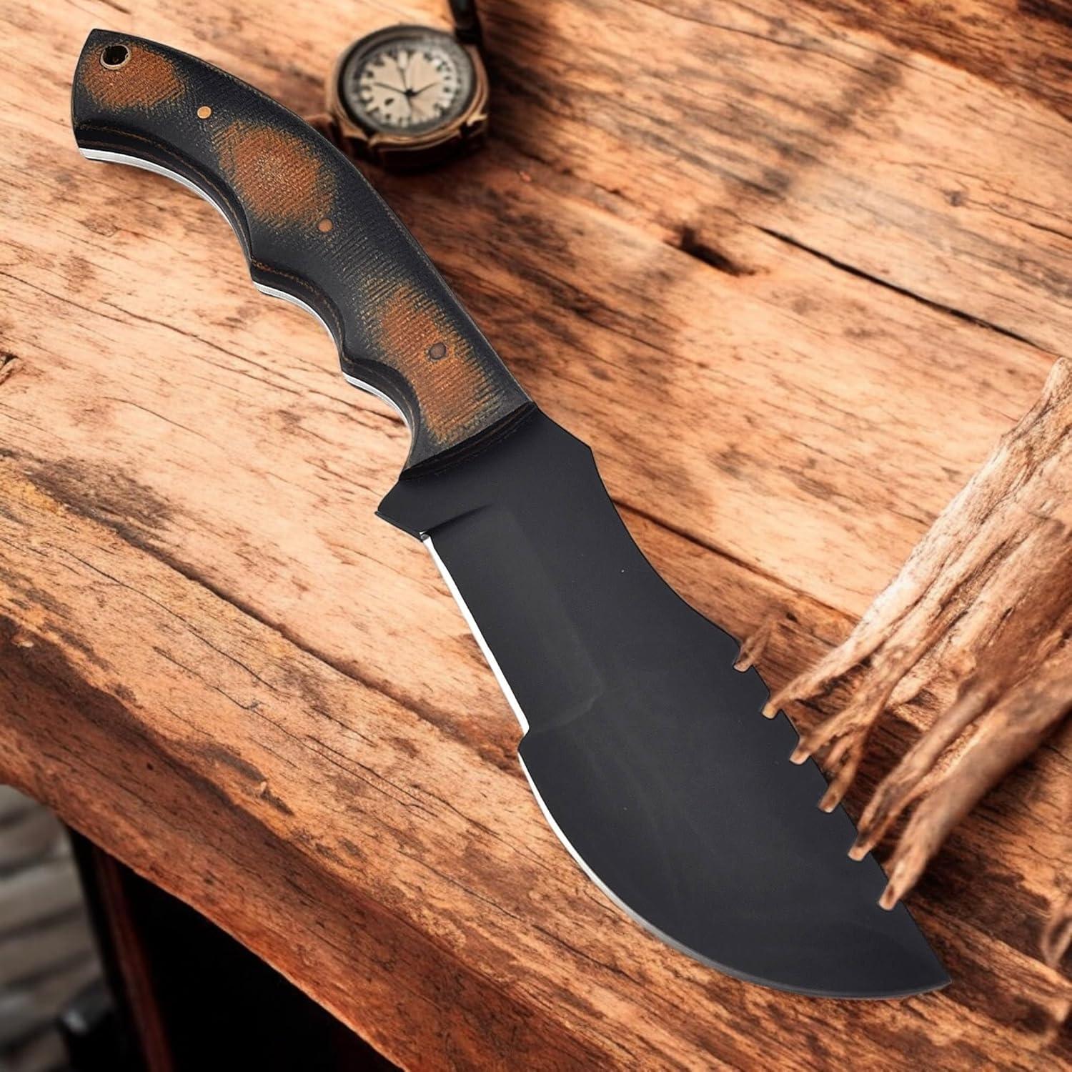 Cuchillo Tracker Poshland 25.4 cm Acero D2 Funda Cuero