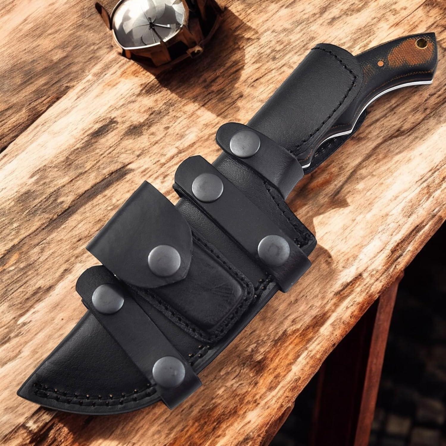 Cuchillo Tracker Poshland 25.4 cm Acero D2 Funda Cuero