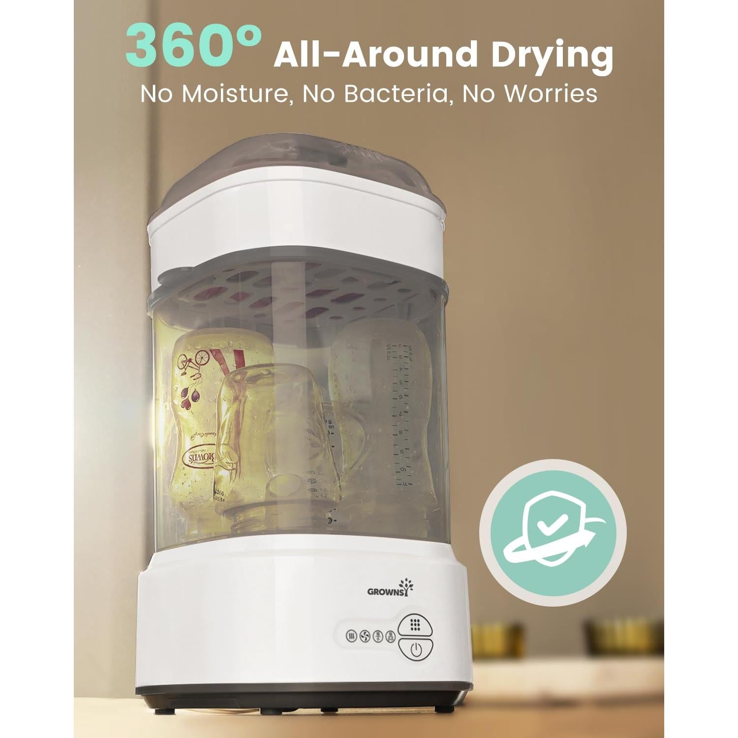 Esterilizador y Secador de Biberones Grownsy LS-BE916 Negro