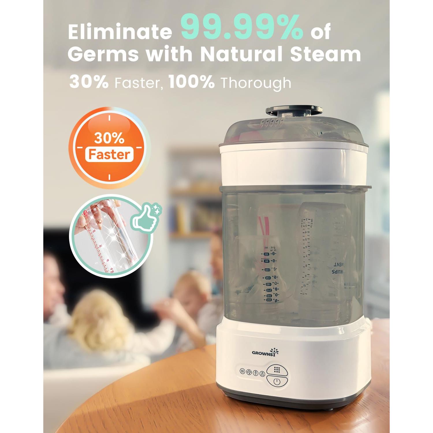 Esterilizador y Secador de Biberones Grownsy LS-BE916 Negro