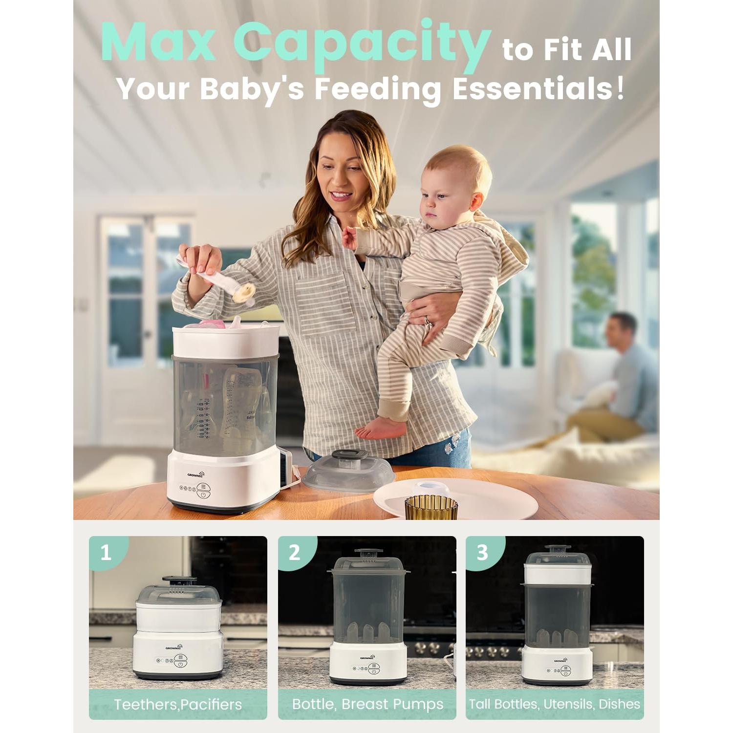 Esterilizador y Secador de Biberones Grownsy LS-BE916 Negro