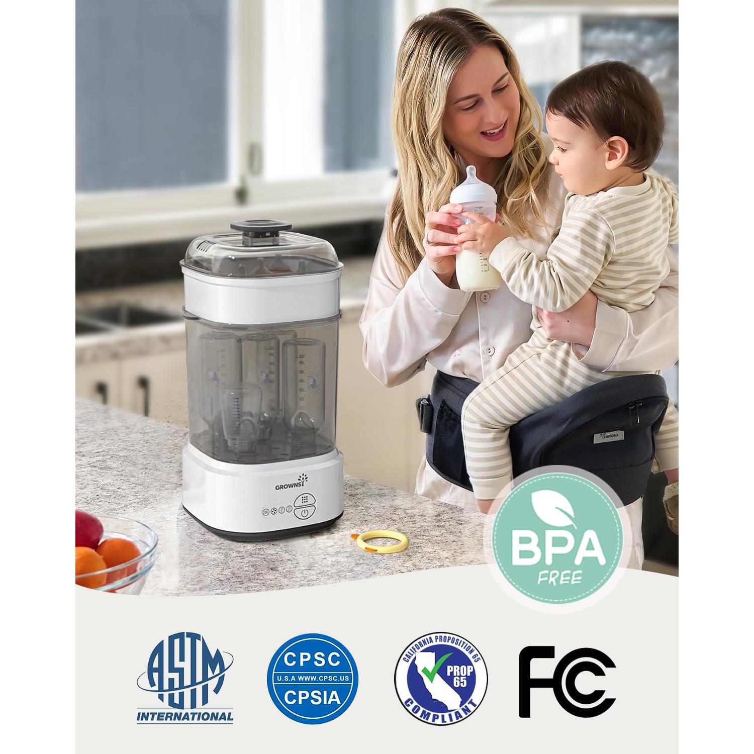 Esterilizador y Secador de Biberones Grownsy LS-BE916 Negro