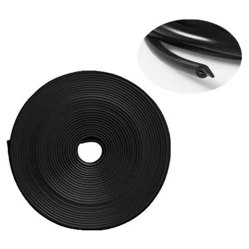 Eytool Car Door Protectors Edge Guards,16Ft(5M) Car Edge Trim Rubber Seal Protector with U Shape Car Protection Door Edge Guard Fit for Most Car(Black)
