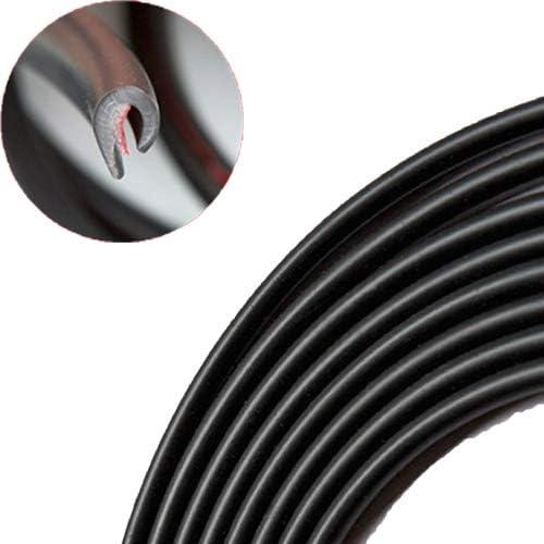 Eytool Car Door Protectors Edge Guards,16Ft(5M) Car Edge Trim Rubber Seal Protector with U Shape Car Protection Door Edge Guard Fit for Most Car(Black)