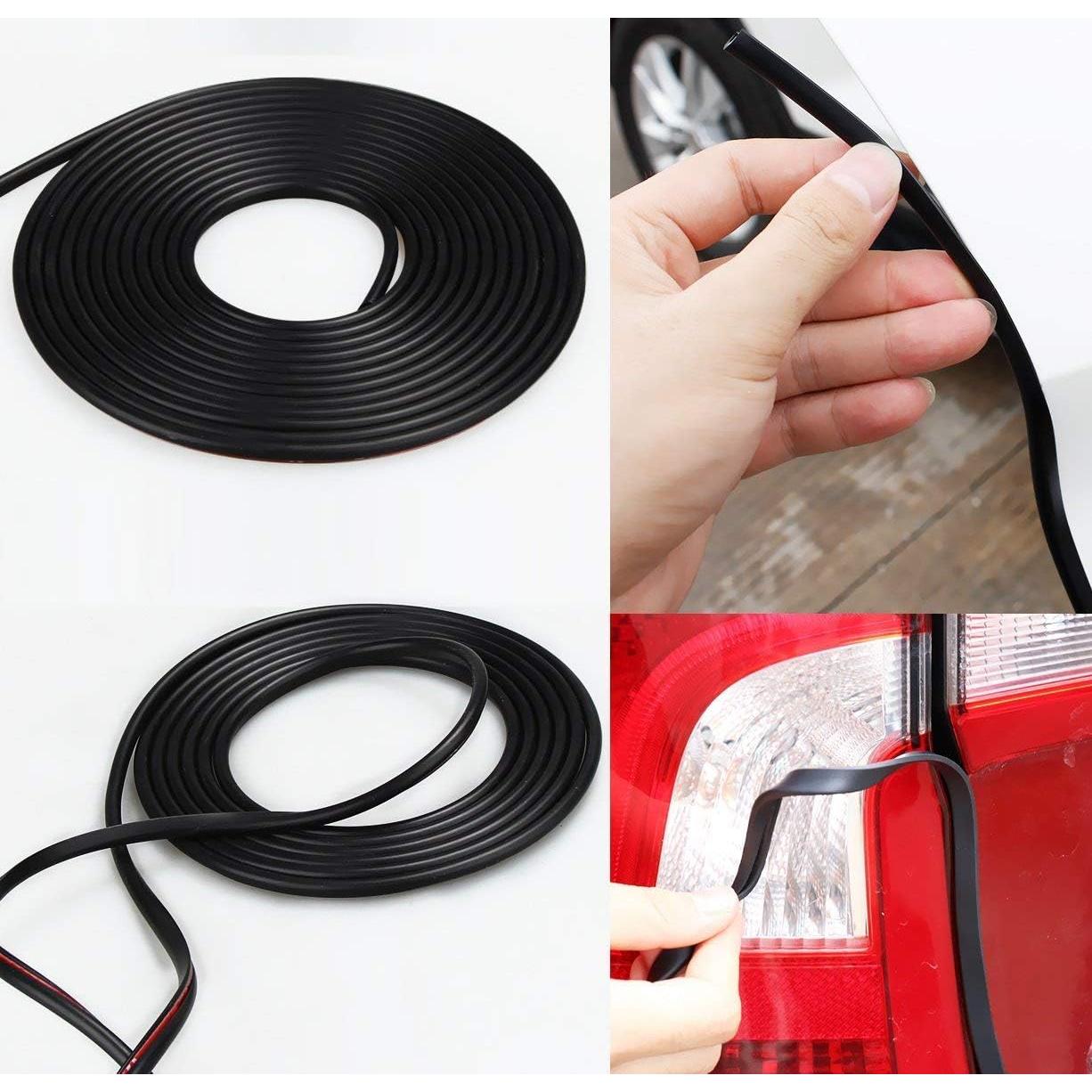 Eytool Car Door Protectors Edge Guards,16Ft(5M) Car Edge Trim Rubber Seal Protector with U Shape Car Protection Door Edge Guard Fit for Most Car(Black)