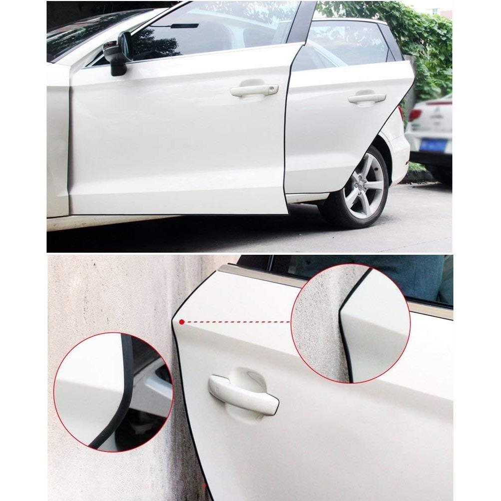 Eytool Car Door Protectors Edge Guards,16Ft(5M) Car Edge Trim Rubber Seal Protector with U Shape Car Protection Door Edge Guard Fit for Most Car(Black)