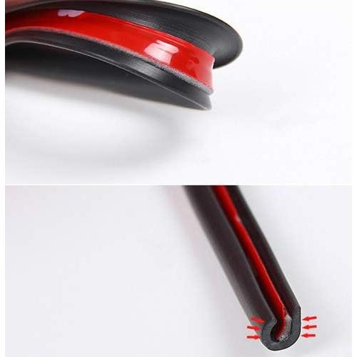 Eytool Car Door Protectors Edge Guards,16Ft(5M) Car Edge Trim Rubber Seal Protector with U Shape Car Protection Door Edge Guard Fit for Most Car(Black)