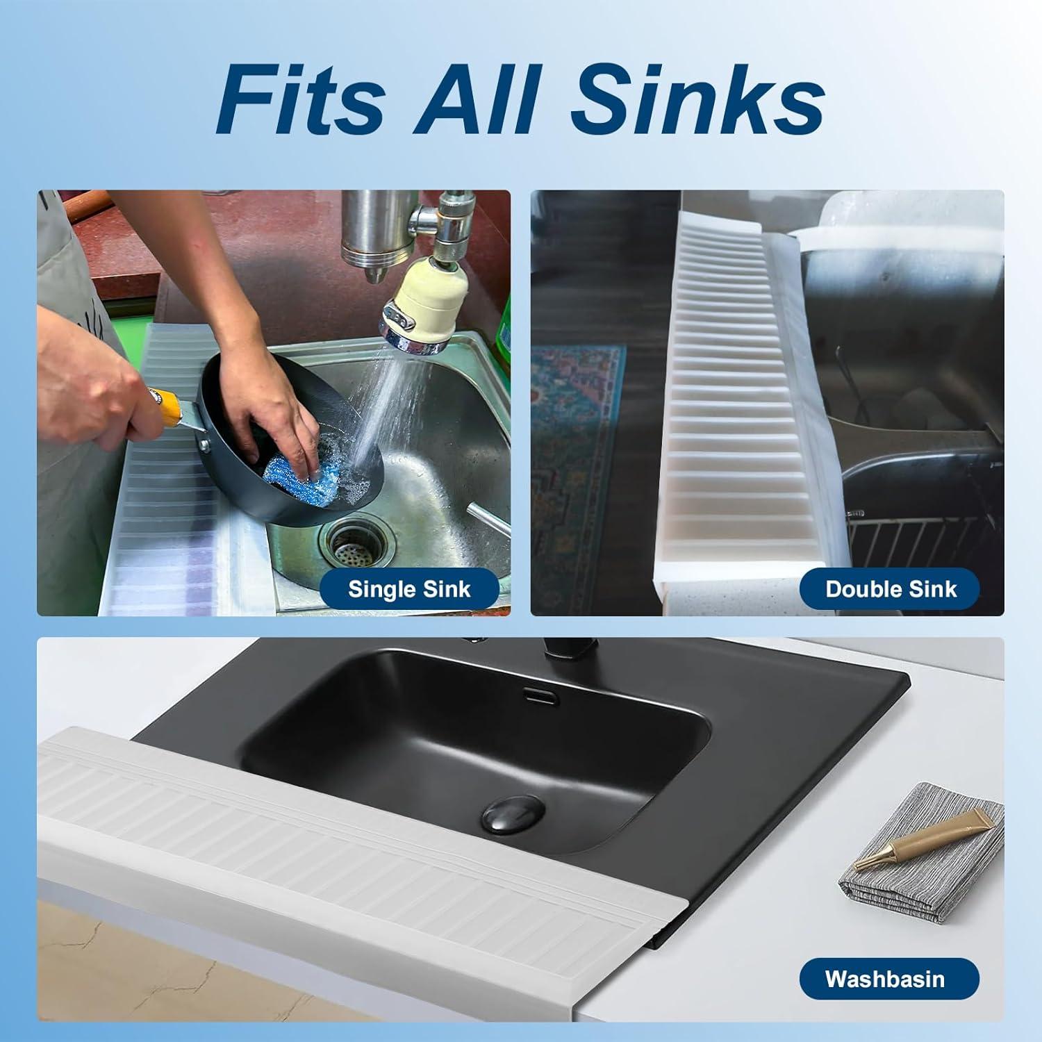 Protector de Borde de Fregadero Silicona YLOGUY 50.8x10.16cm Gris