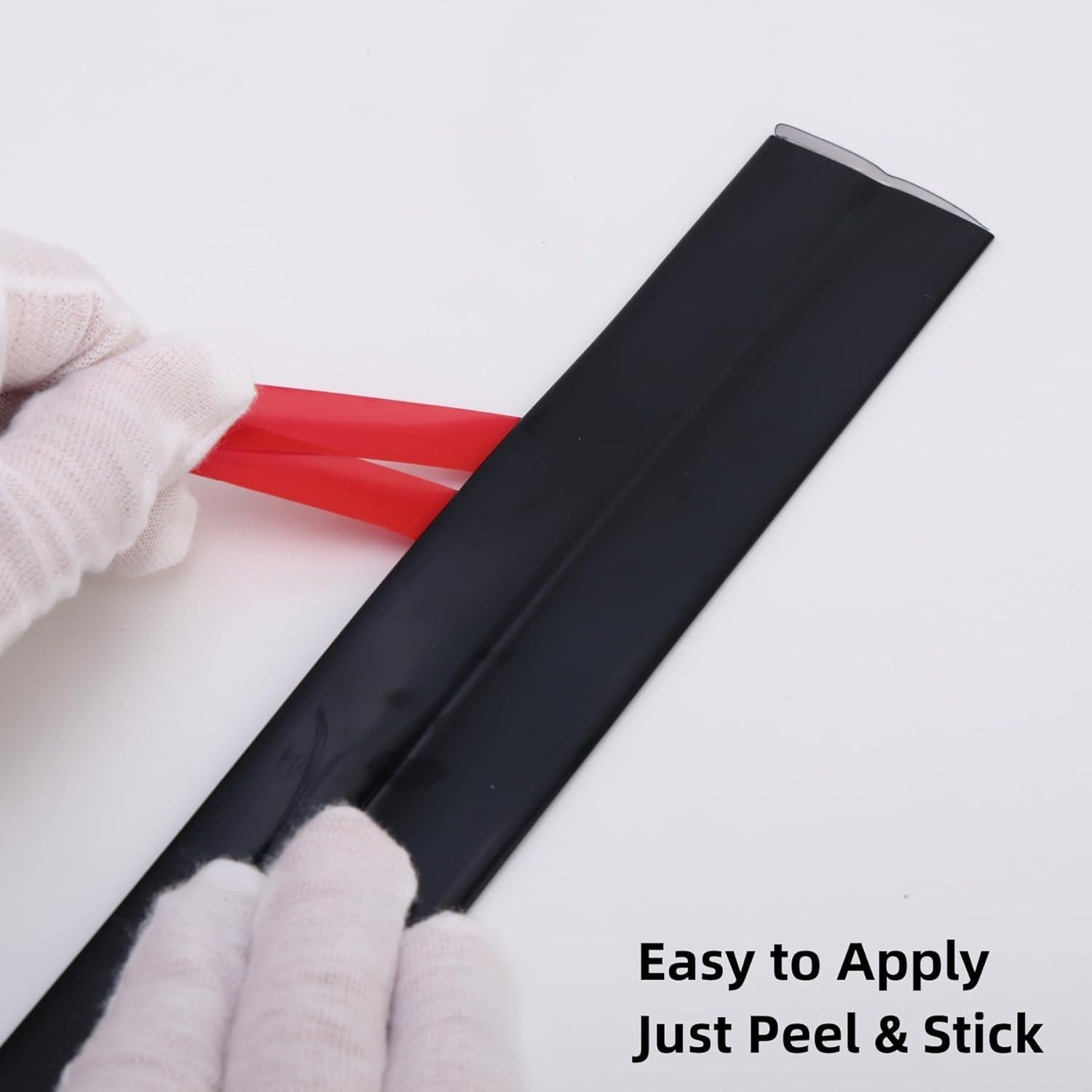 Moldura de Pared Trimold 5m x 2cm PVC Negro Brillante