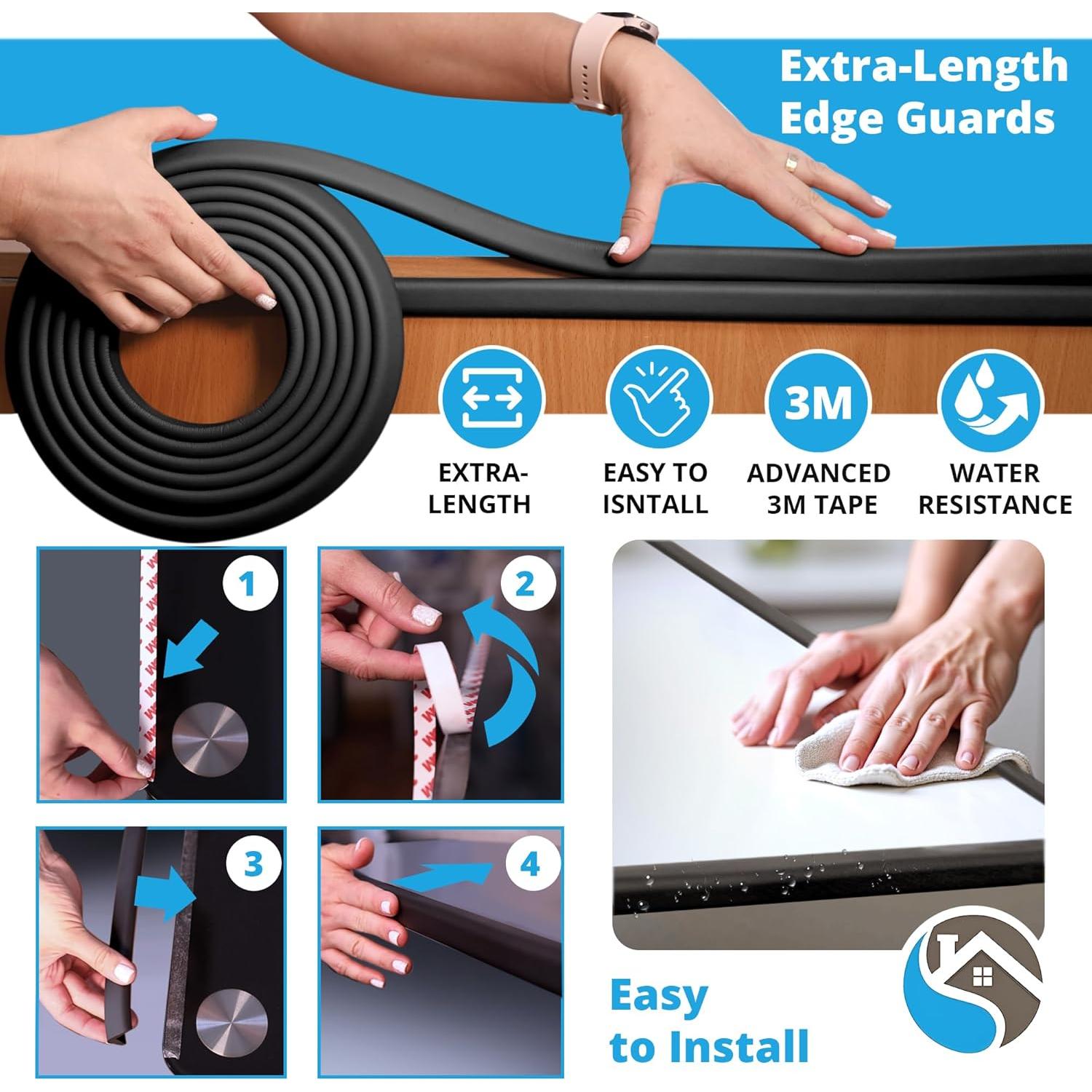 Protector de Bordes para Bebés Komfortology 3.66m Negro