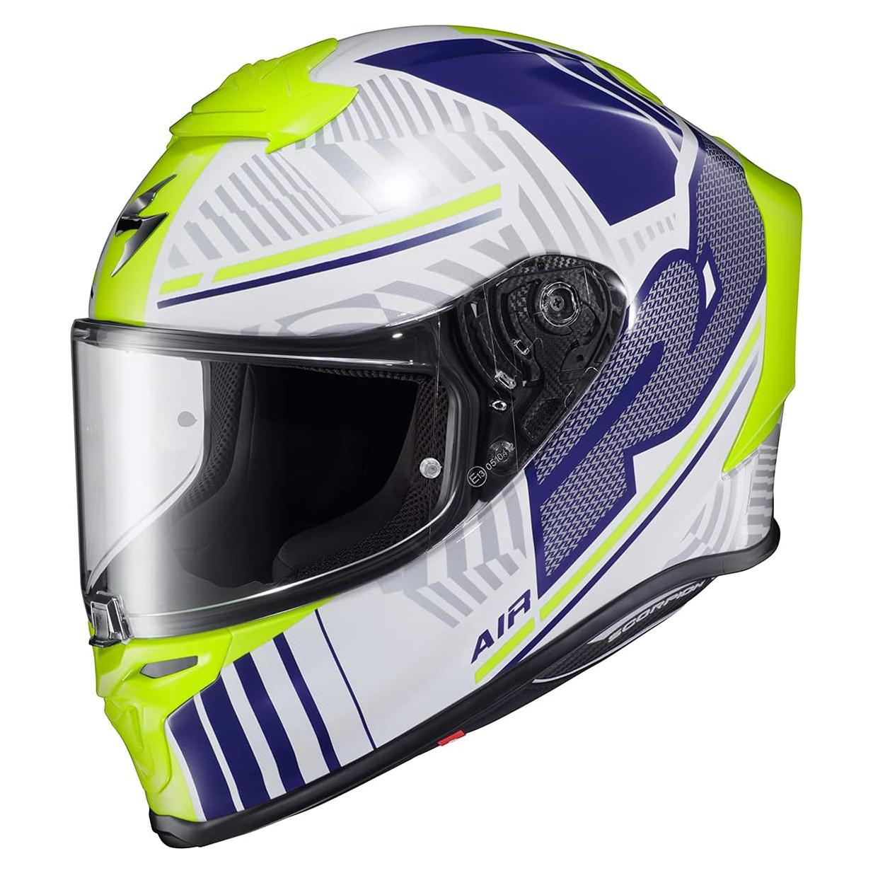 Casco Integral ScorpionEXO R1 Air Blanco/Azul 3X-Large