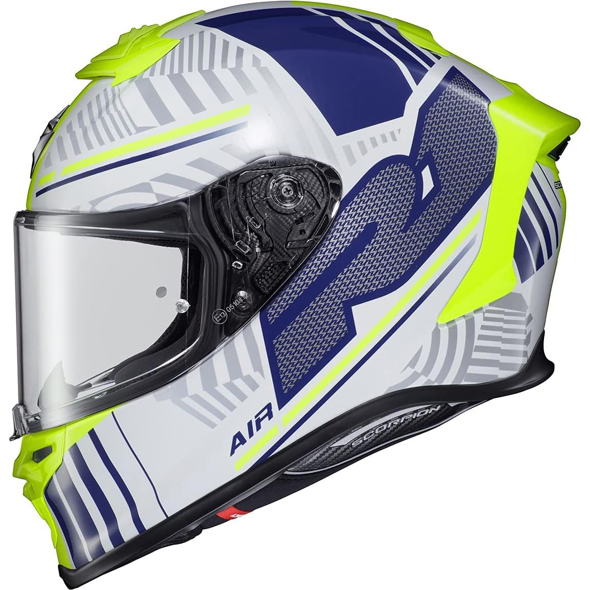 Casco Integral ScorpionEXO R1 Air Blanco/Azul 3X-Large