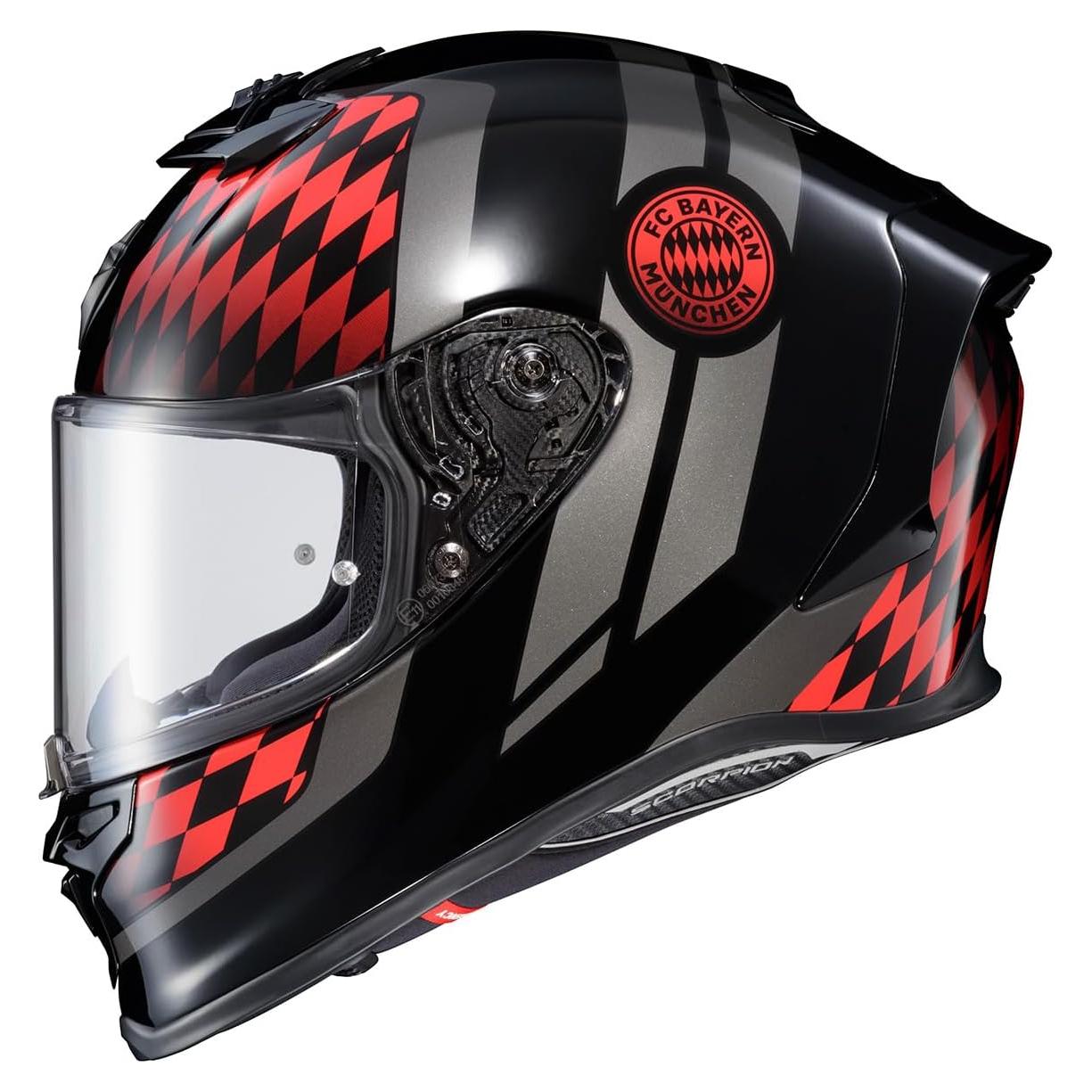 Casco Integral ScorpionEXO R1 Air Mediano Negro/Rojo